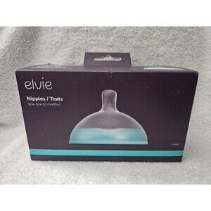 Elvie Nipples Teats Slow Flow 0M+ 6 Pack Cushions Soft Silicone for Comfort